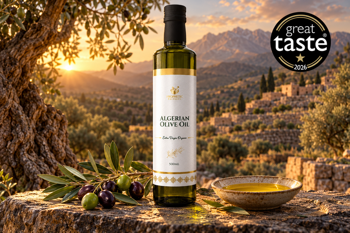 Algerian extra virgin olive oil bottle for UK label buying guidance