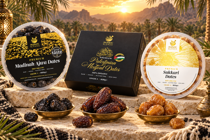 Ajwa, Medjoul and Sukkari dates premium collection for storage guidance