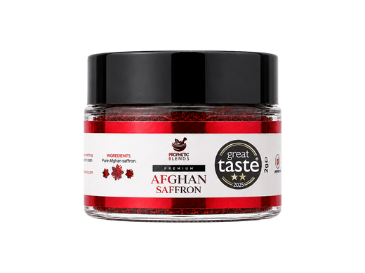 Prophetic Blends Afghan Super Negin Saffron Grade A 2g jar, premium Afghan saffron