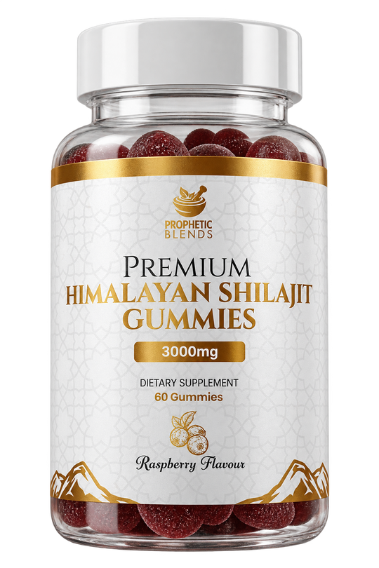 Prophetic Blends Himalayan Shilajit Gummies 3000mg, 60 raspberry-flavour gummies