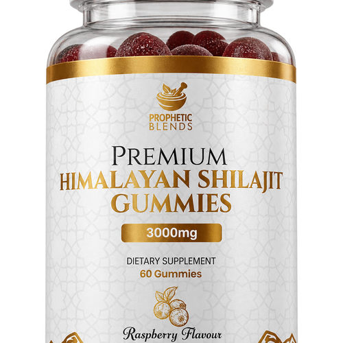 Gummy Wellness Duo with Prophetic Blends Himalayan Shilajit Gummies 3000mg, 60 raspberry-flavour gummies