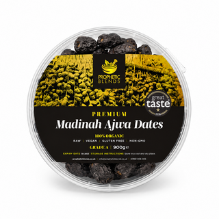 Prophetic Blends premium Madinah Ajwa dates 900g pack, Grade A Saudi Arabian dates
