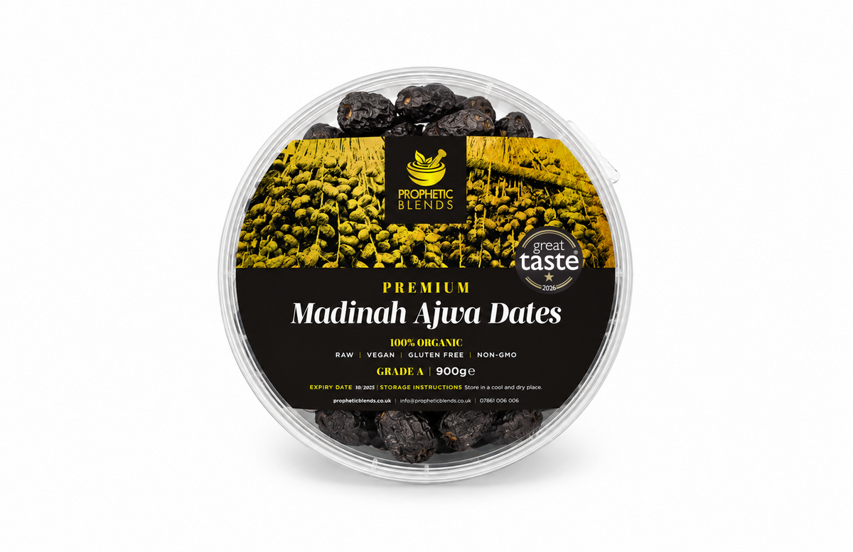 Prophetic Blends premium Madinah Ajwa dates 900g pack, Grade A Saudi Arabian dates