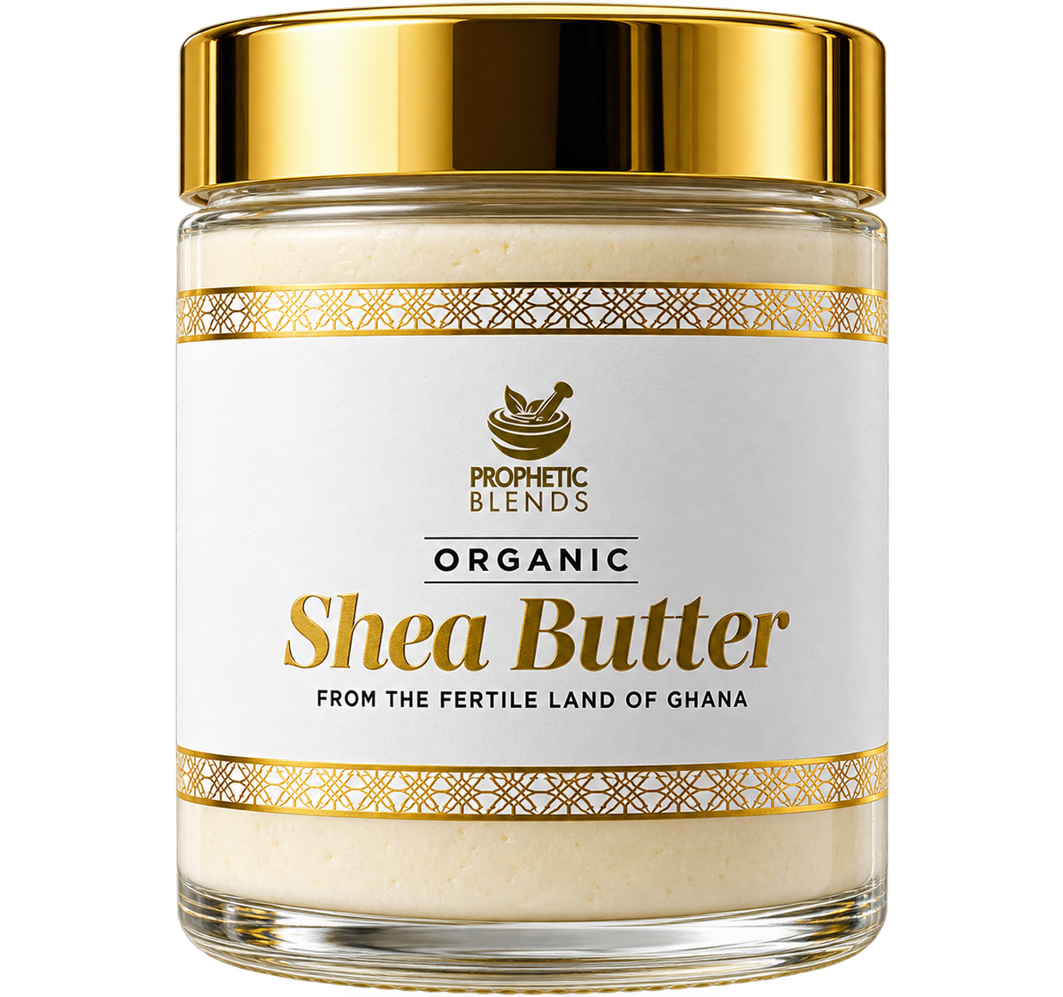 Prophetic Blends organic unrefined Ghanaian Shea Butter 100g tub for skin and hair care