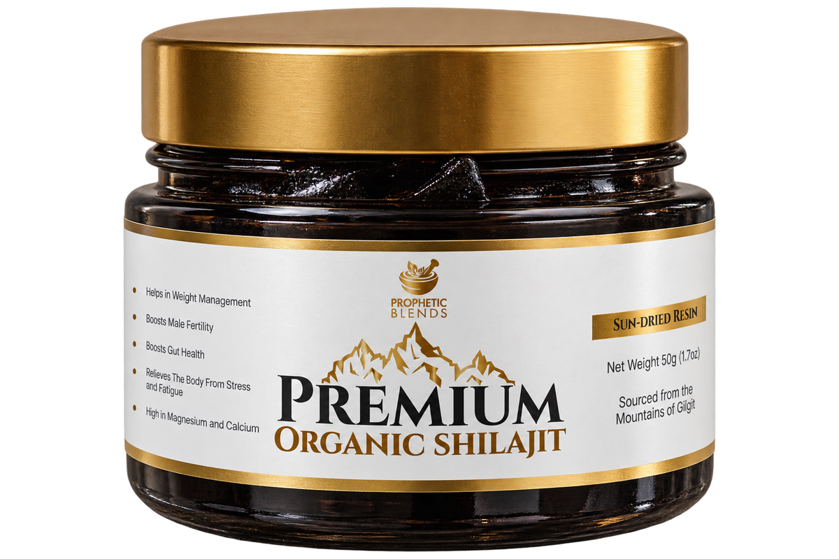 Prophetic Blends premium Himalayan Shilajit resin from Gilgit 30g jar