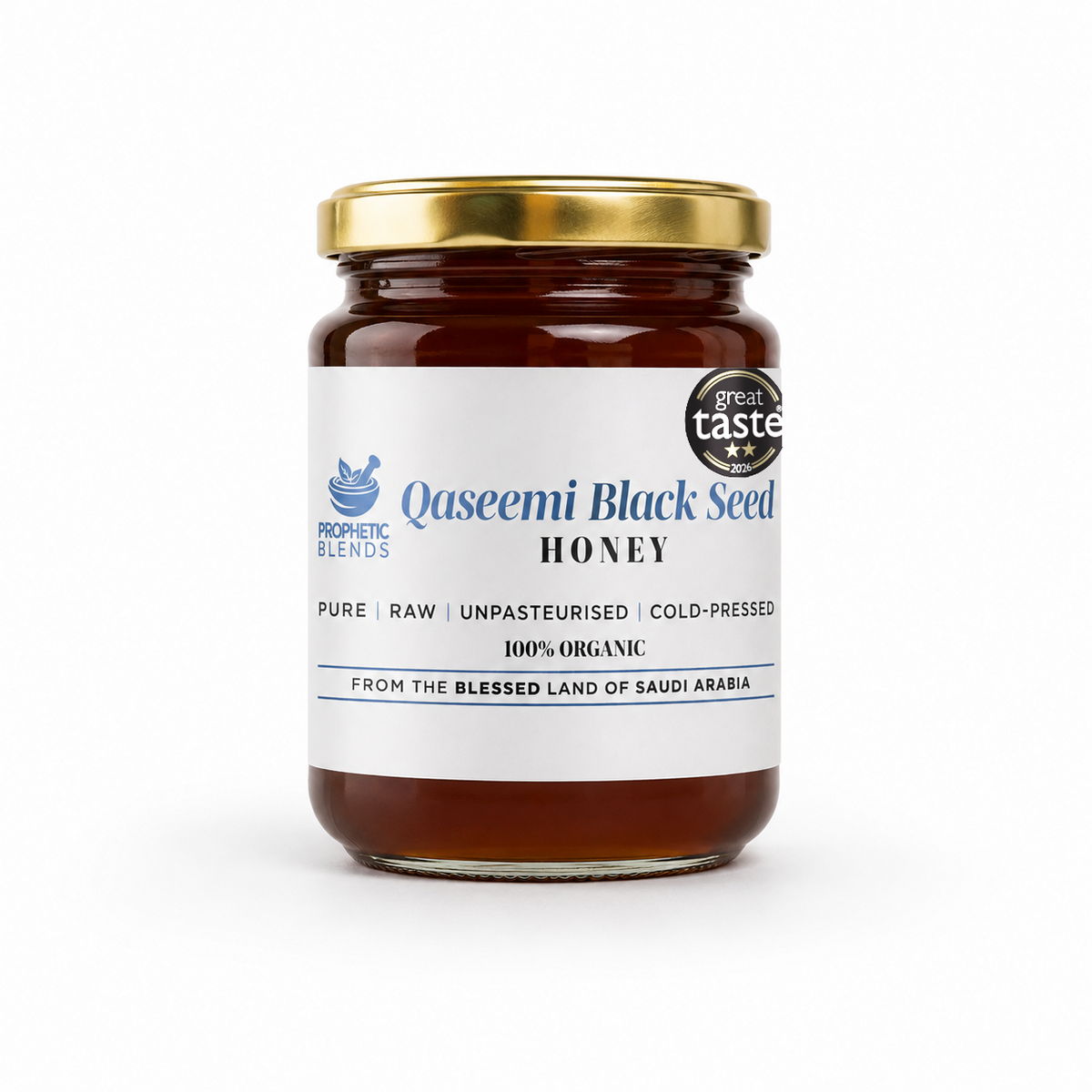 Qaseemi Black Seed Honey by Prophetic Blends, raw unpasteurised Saudi honey