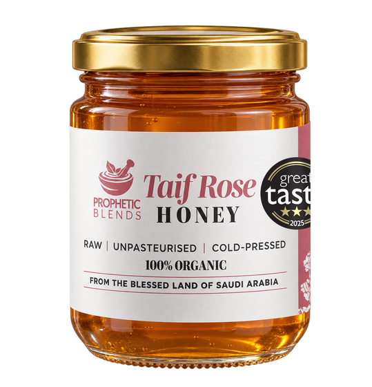 Prophetic Blends Ta'if Rose Honey from Saudi Arabia 140g jar, Great Taste 3-Star winner