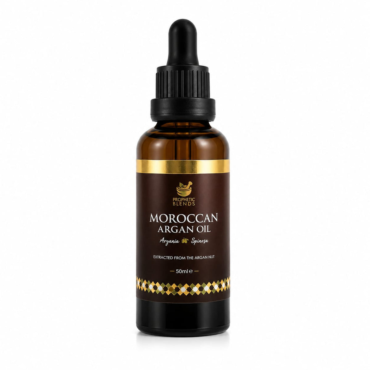 Prophetic Blends organic Moroccan argan oil 50ml bottle for skin and hair care