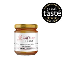 Load image into Gallery viewer, Prophetic Blends Ta'if Rose Honey 140g with Great Taste 2025 3-Star badge
